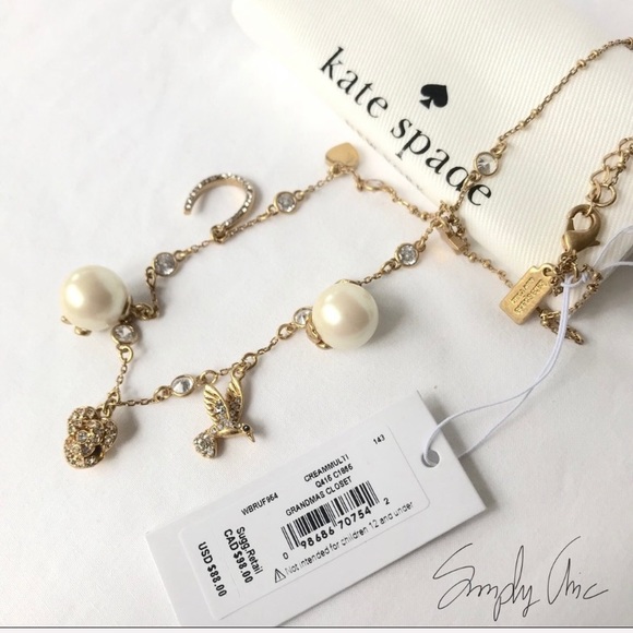 NWT Kate Spade Vintage charm gold tone necklace - Picture 3 of 6